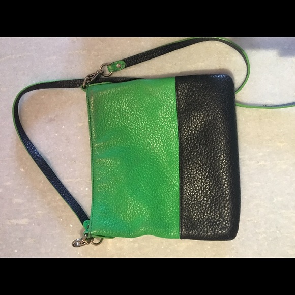 Used Kate Spade Green and Navy Crossbody Bag - Picture 6 of 7